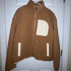 COS Men's double-zip fleece sweater jacket